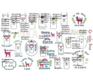 Stickserie - La Llama Loca